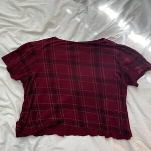 Women's‎ Red Plaid Crop-top